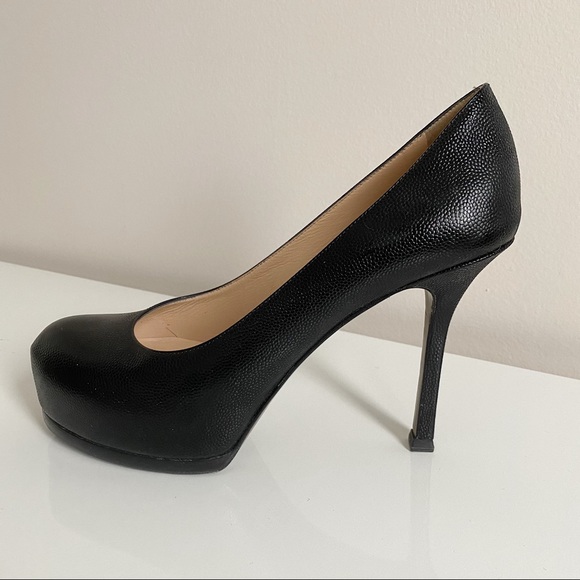 YVES SAINT LAURENT YSL Vernigolf Black Heels - Picture 10 of 10